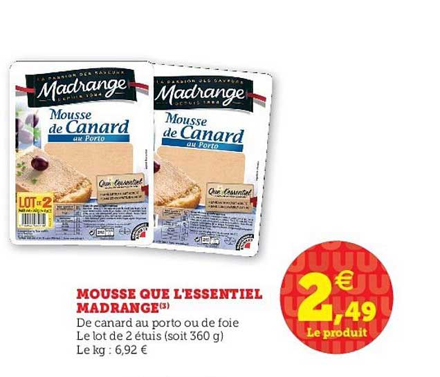mousse que l'essentiel madrange
