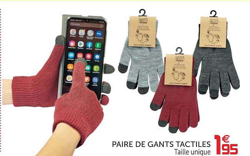 paire de gants tactiles