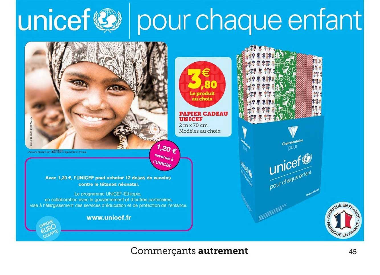 papier cadeau unicef