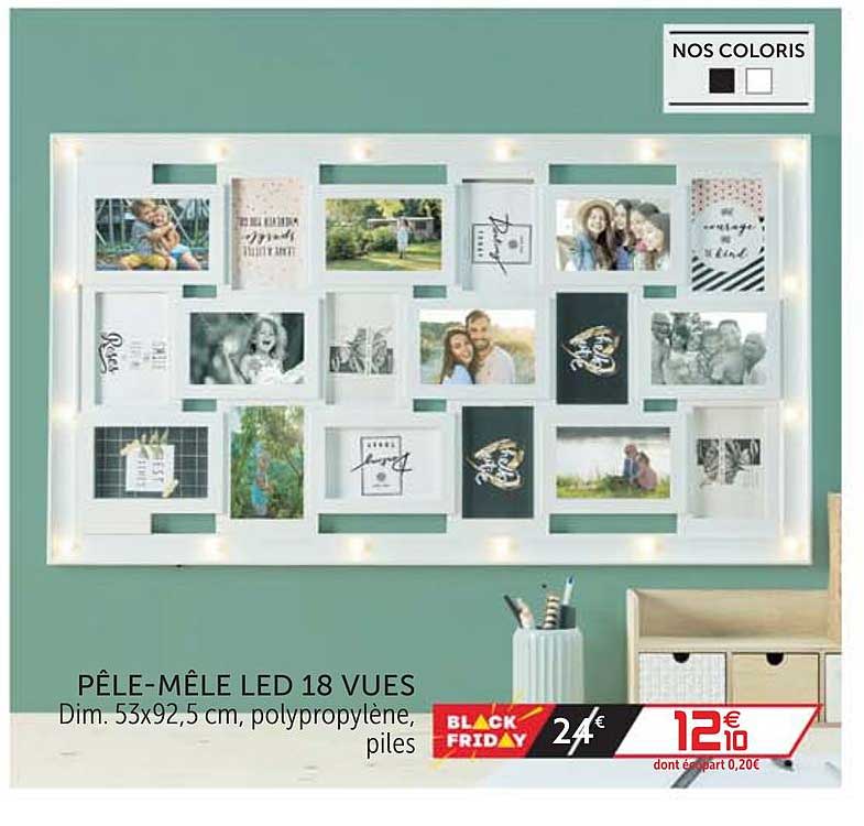 pêle mêle led 18 vues