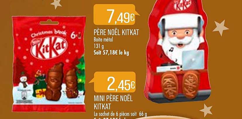 père noël kitkat mini père noël kitkat