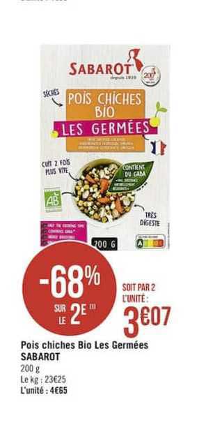 pois chiches bio les germées sabarot