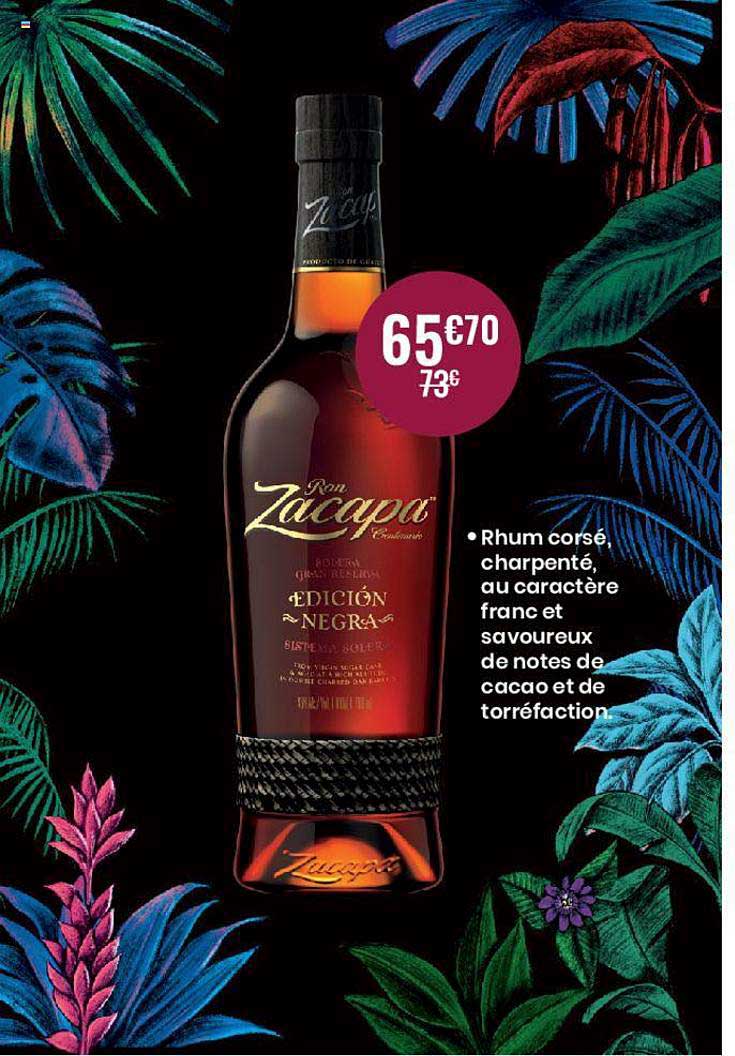 rhum corsé charpenté au caractère franc et savoureux de notes de cacao et de torréfaction