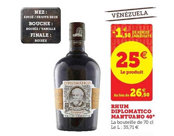 Rhum Diplomatico Mantuano 40°