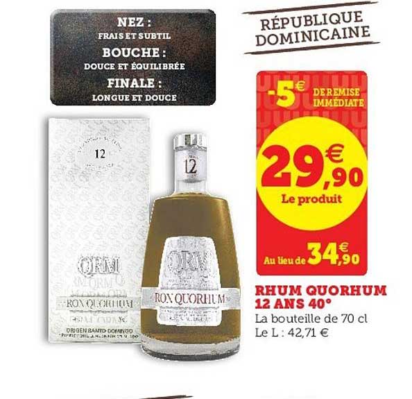 rhum quorhum 12 ans 40°