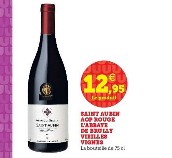 saint aubin aop rouge l'abbaye de brully vieilles vignes
