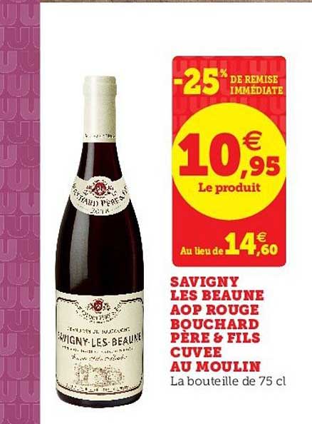 savigny les beaune aop rouge bouchard père & fils cuvée au moulin