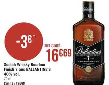 scotch whisky bourbon finish 7 ans 40% vol.