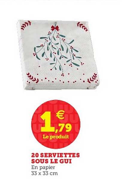 serviettes sous le gui