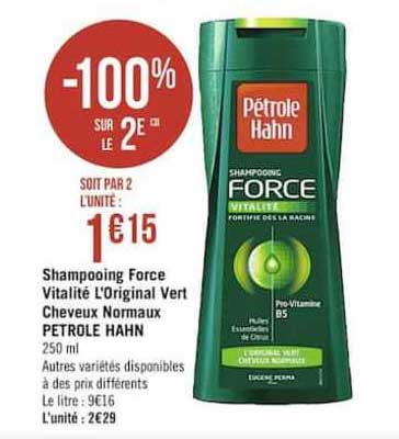 shampooing force vitalité l'original vert cheveux normaux petrole hahn