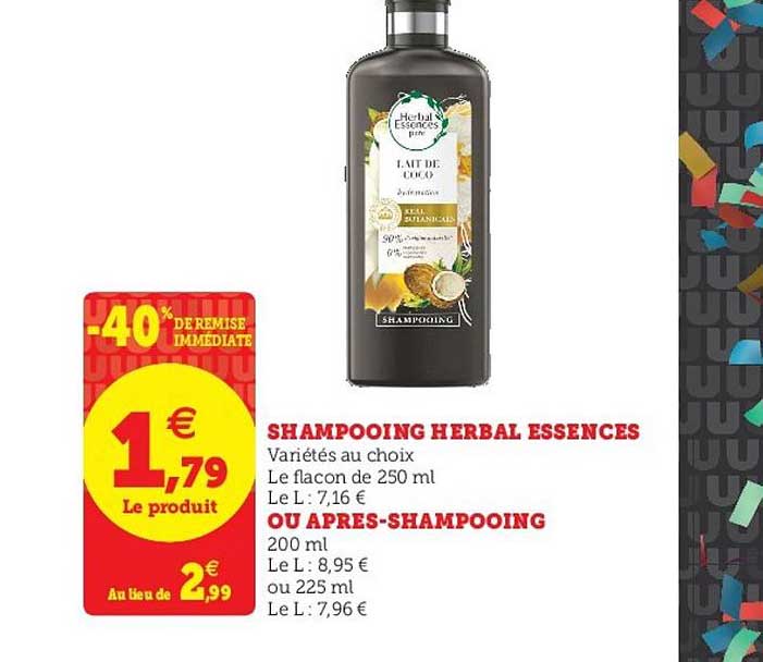 shampooing herbal essences ou après shampooing