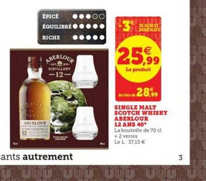 single malt scotch whisky aberlour 12 ans 40°