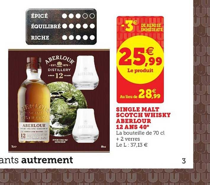 single malt scotch whisky aberlour 12 ans 40°