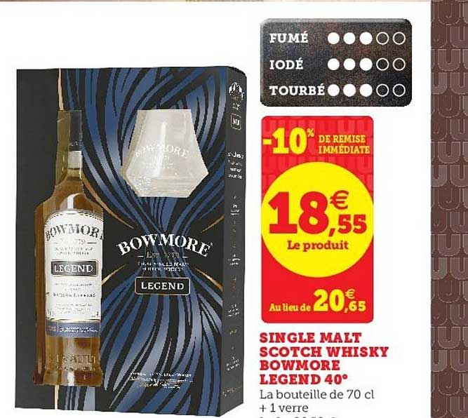 single malt scotch whisky bowmore legend 40°