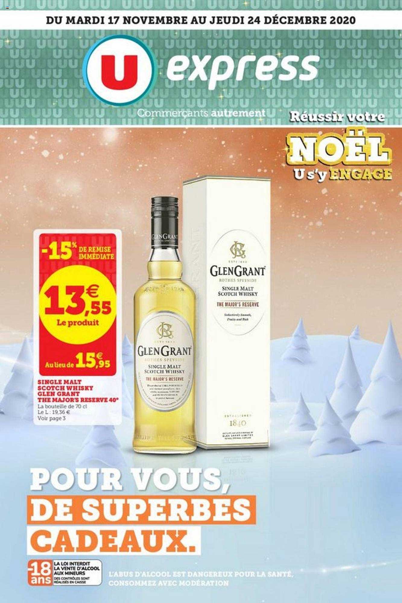 single malt scotch whisky glen grant the major's reserve 40° -15% de remise immédiate