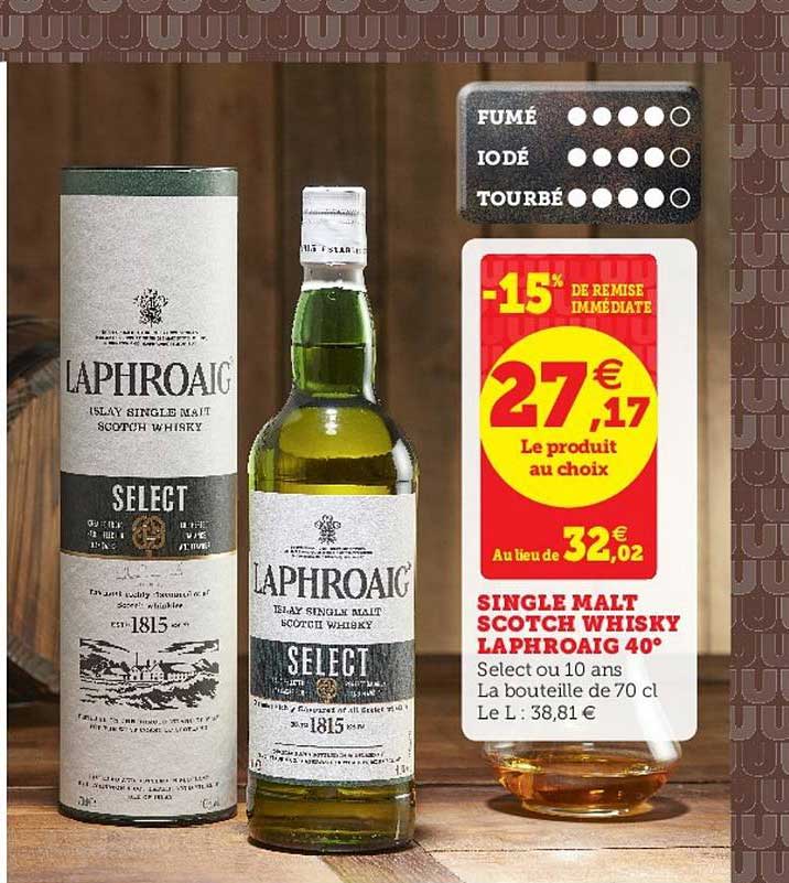 single malt scotch whisky laphroaig 40°