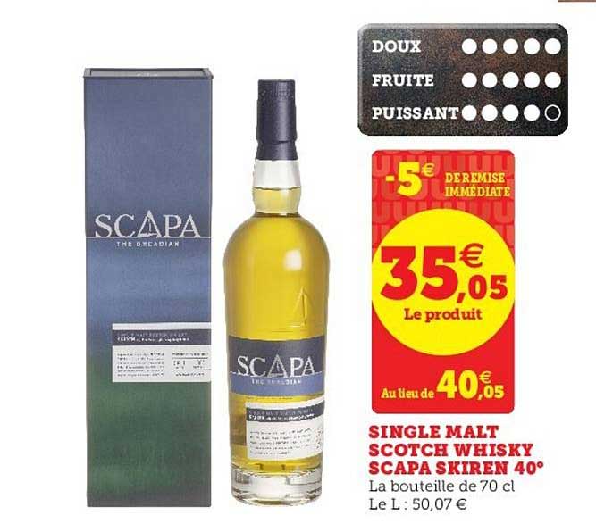 single malt scotch whisky scapa skiren 40°