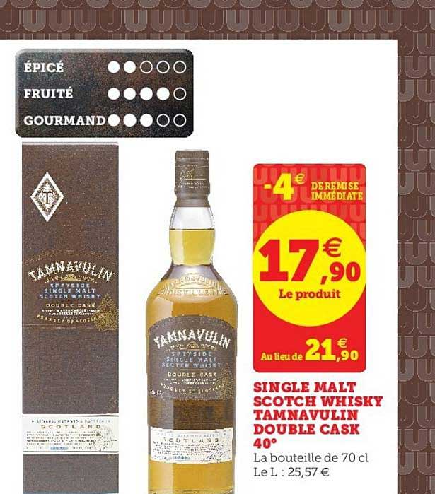 single malt scotch whisky tamnavulin double cask 40°