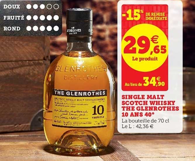 single malt scotch whisky the glenrothes 10 ans 40°