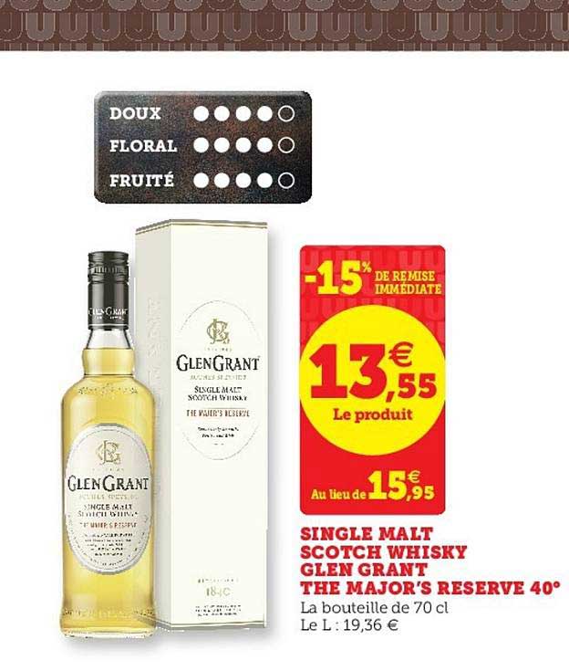 single malt scotch whisky the major's reserve 40°