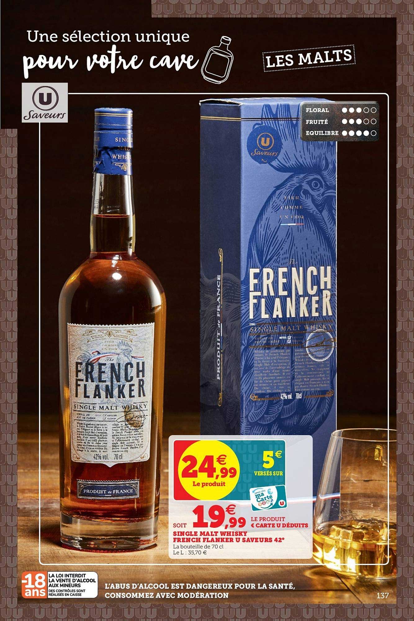 single malt whiskey french flanker u saveur 42°