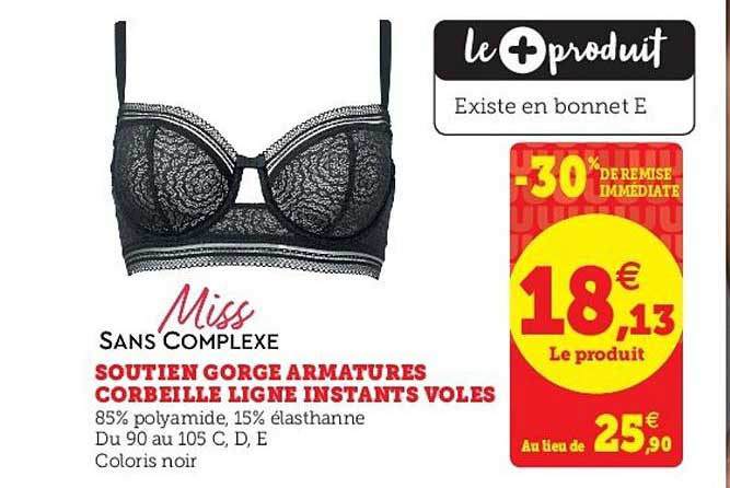 soutien gorge armatures corbeille ligne instants voles
