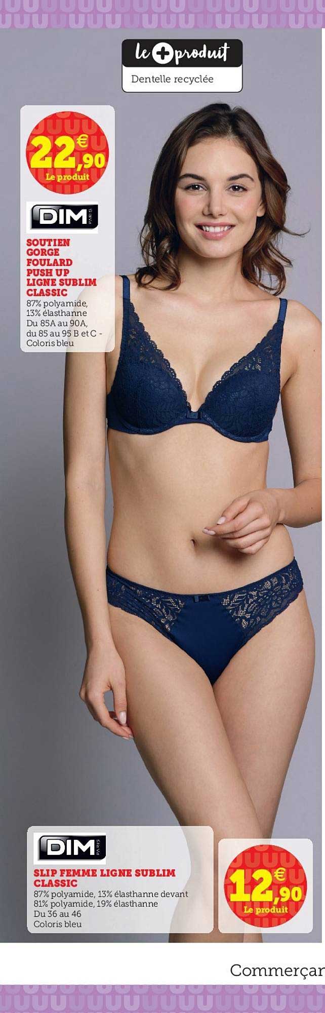 Soutien Gorge Foulard Push Up Ligne Sublim Classic ,sleep Femme Ligne Sublime Classic Dim