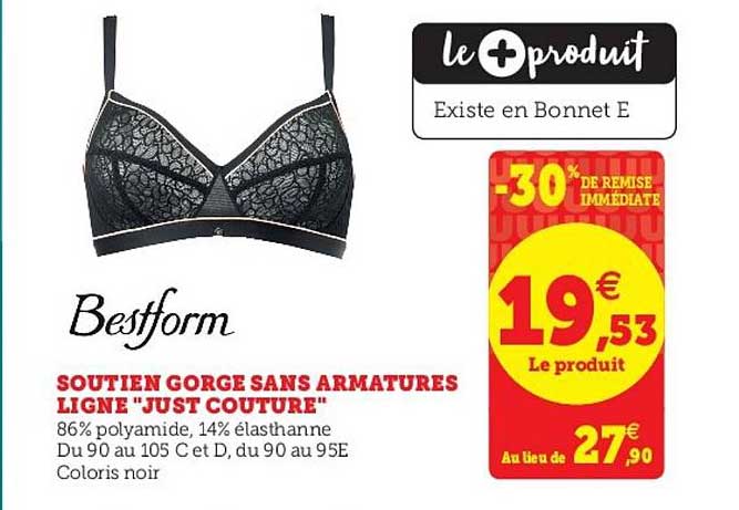 soutien gorge sans armatures ligne just couture
