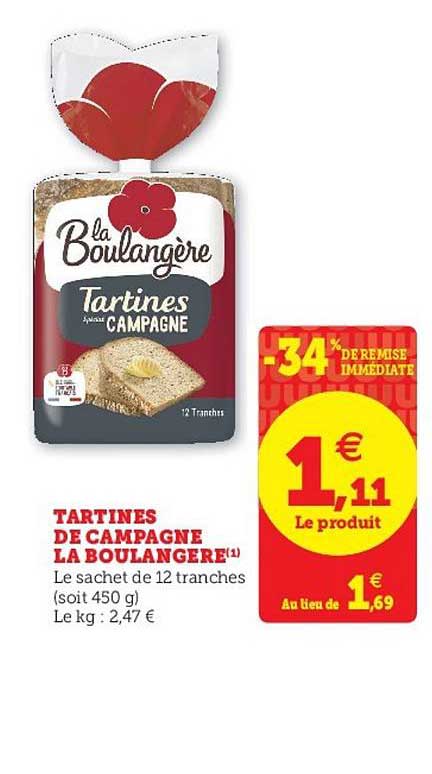 Tartines De Campagne La Boulangère