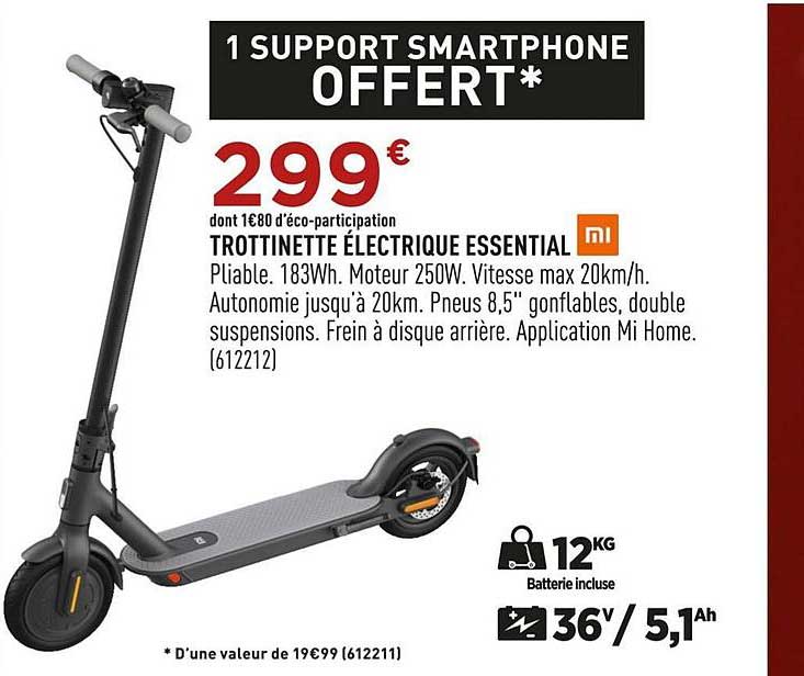 Trottinette électrique Essential Mi