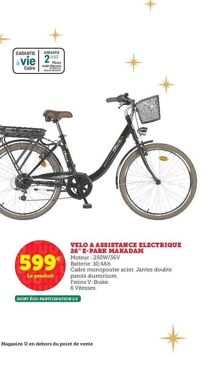 vélo à assistance électrique 26" e-park makadam