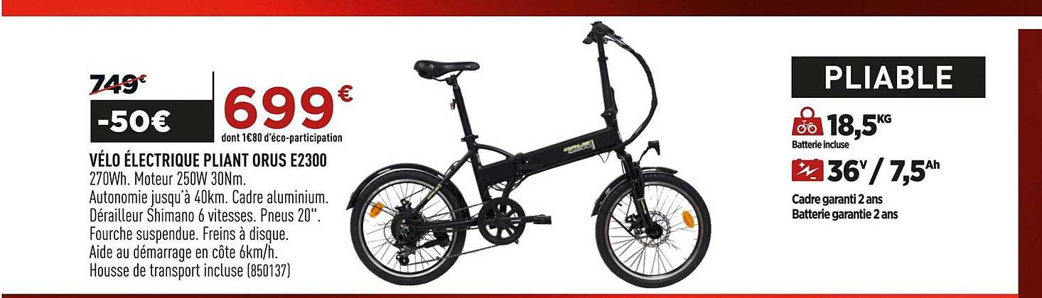 Vélo électrique Pliant Orus E2300