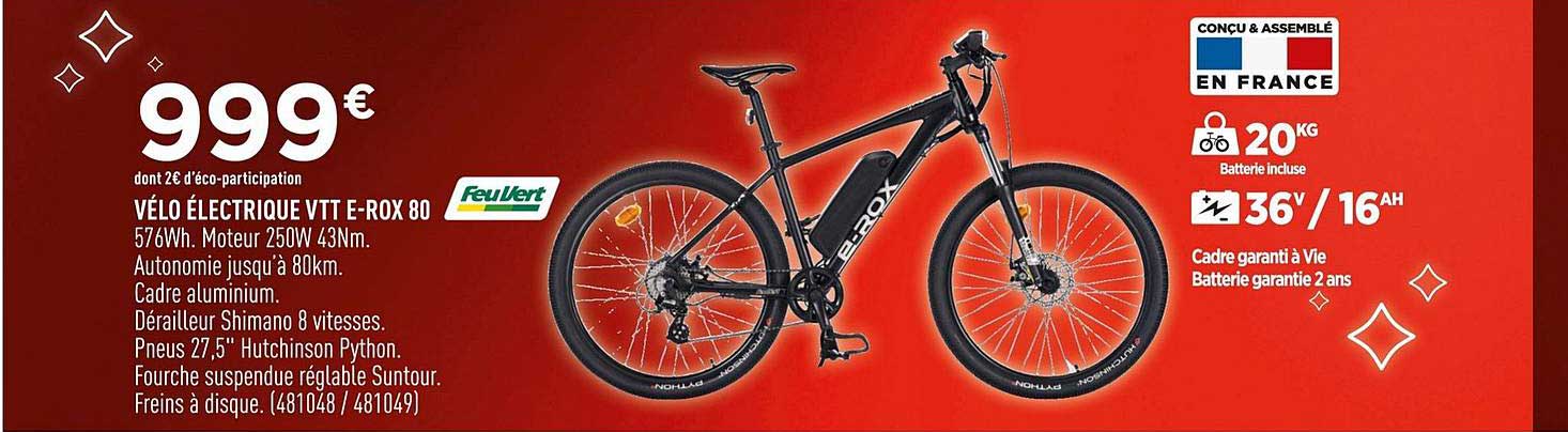 vélo électrique vtt e rox 80