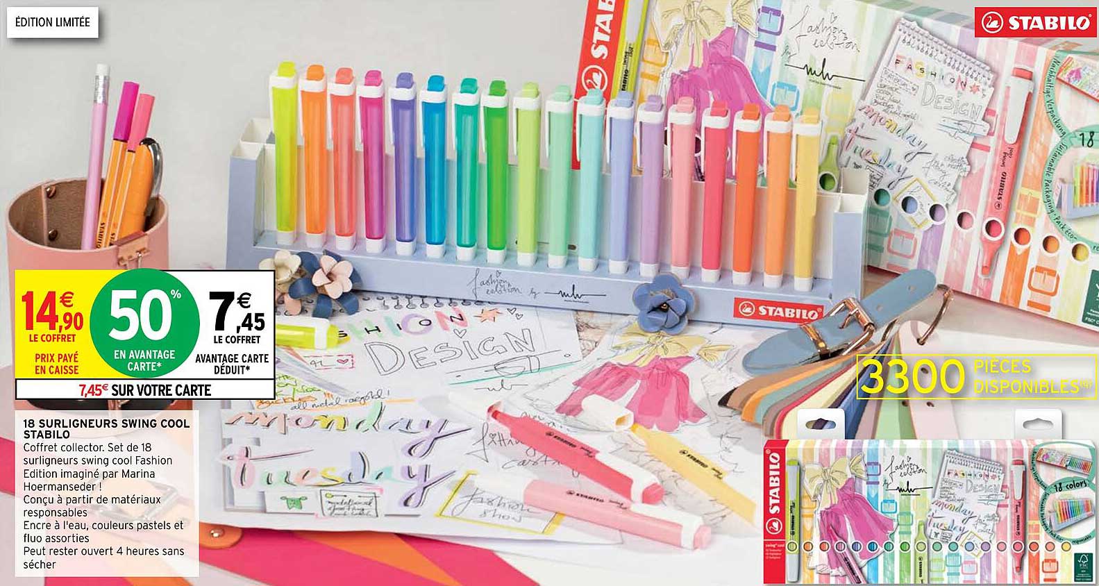 18 Surligneurs Swing Cool Stabilo