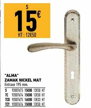 alma zamak nickel mat