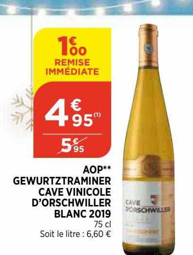 aop gewurtztraminer cave vinicole d'orschwiller blanc 2019