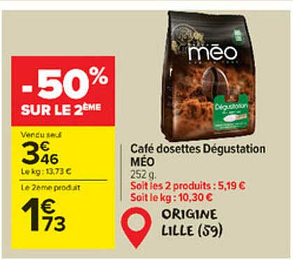 Café Dosettes Dégustation Méo