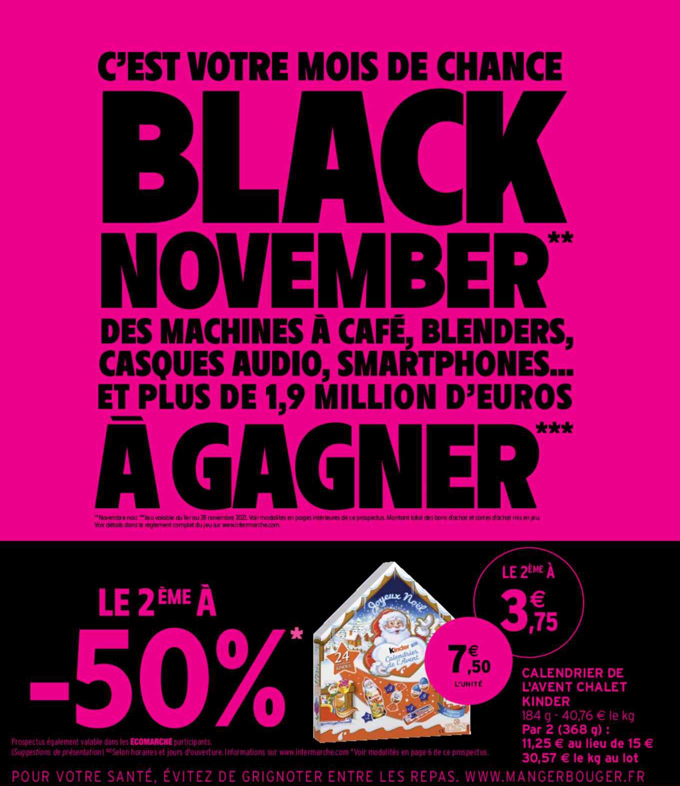 calendrier de l'avent chalet kinder le 2ème à -50%