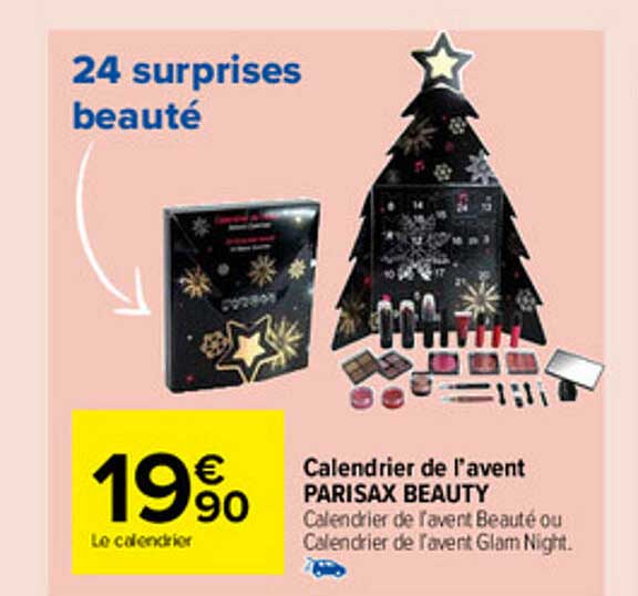 calendrier de l'avent parisax beauty
