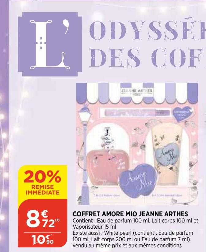 coffret amore mio jeanne arthes 20% remise immédiate