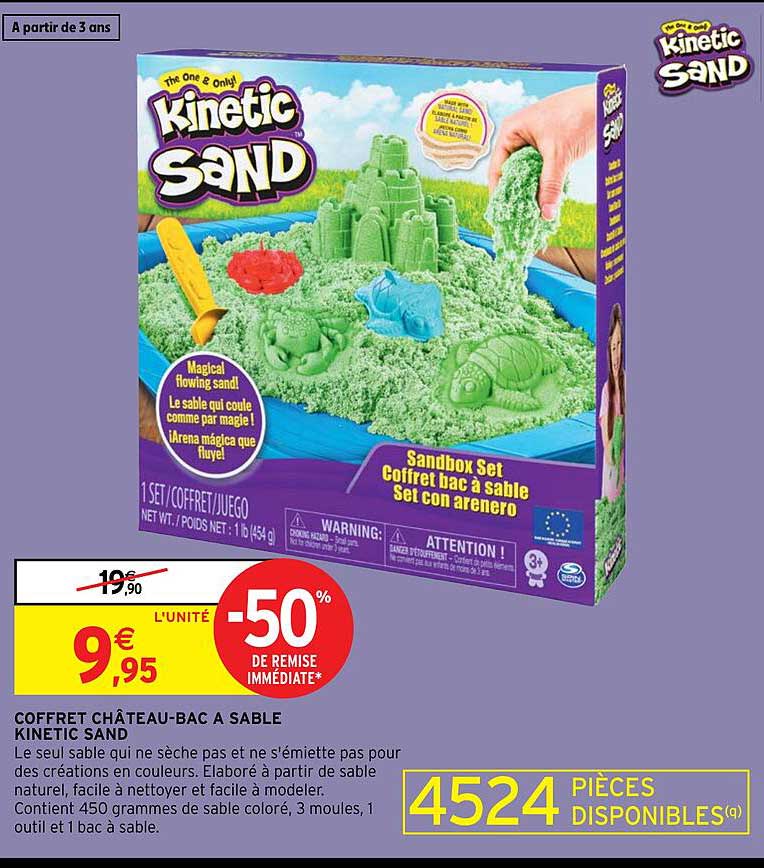coffret château-bac à sable kinetic sand
