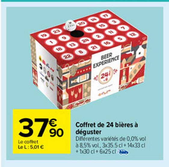 coffret de 24 bières à déguster
