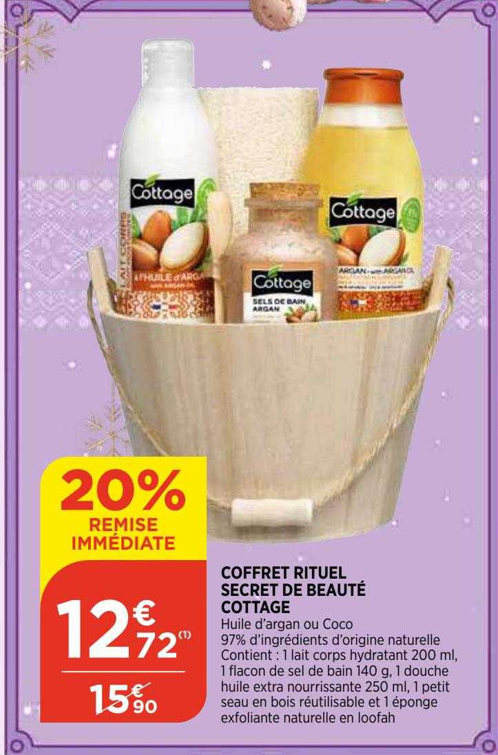 Coffret Rituel Secret De Beauté Cottage 20% Remise Immédiate