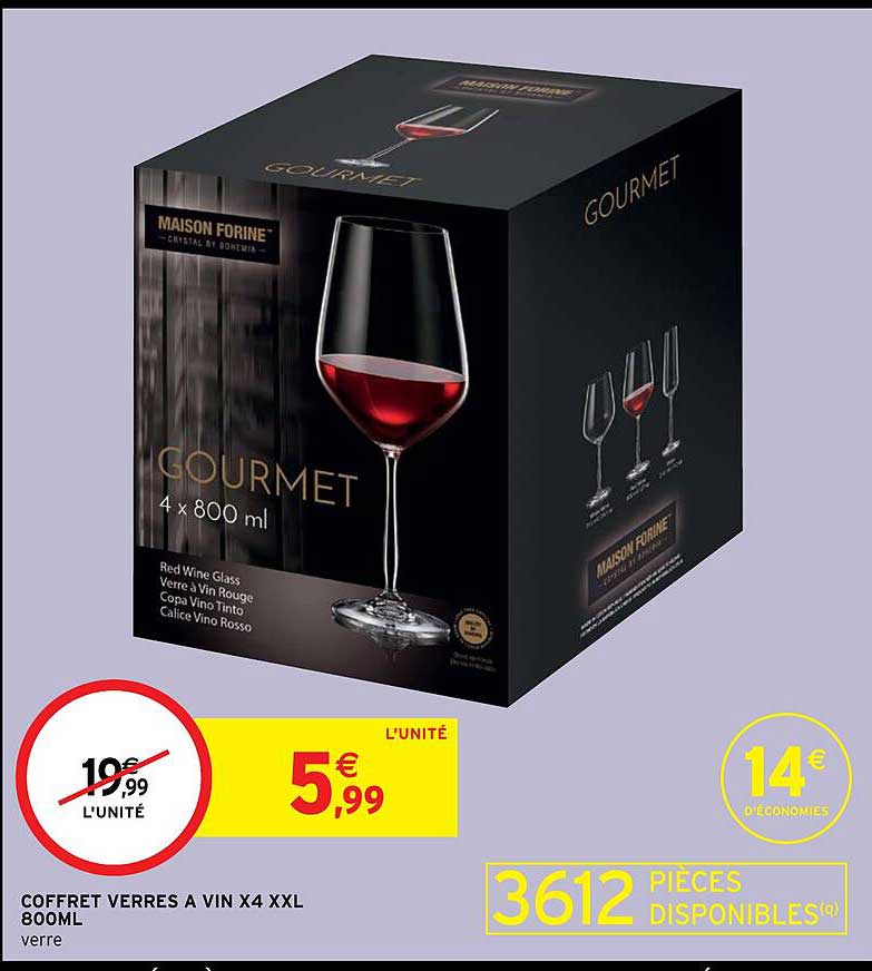 coffret verres à vin x4 xxl 800ml