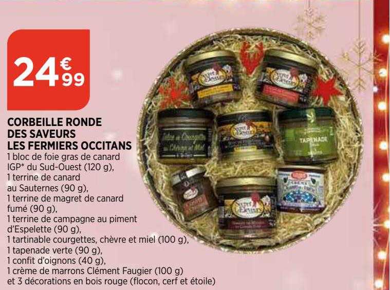 corbeille ronde des saveurs les fermiers occitans