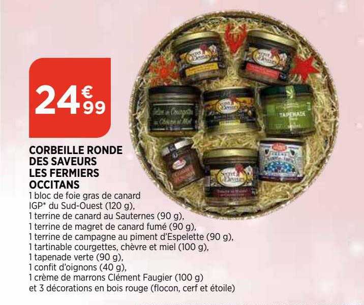 corbeille ronde des saveurs les fermiers occitans