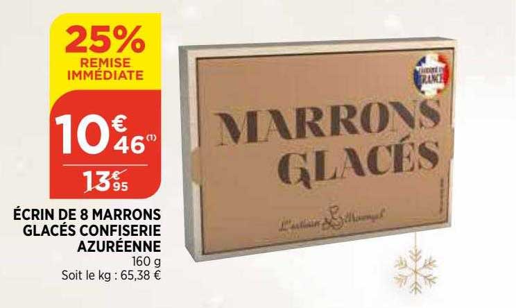 écrin de 8 marrons glacés confiserie azuréenne