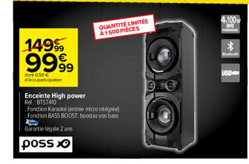 enceinte high power poss