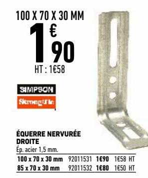 équere Nervurére Droite Simpson