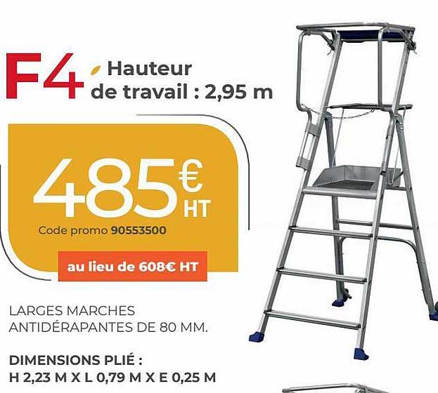 f4 hauteur de travail : 2.95 m